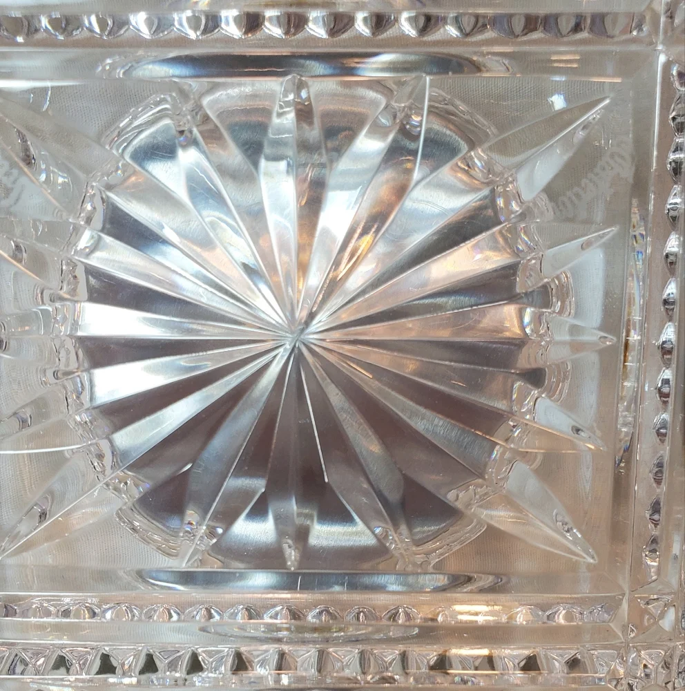 Waterford Crystal Desk Clock - Elegant White and Silver Design Mantle Shelf EUC